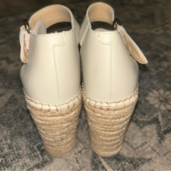 Marc Fisher Cream Espadrille Sandals with Ankle Strap - Picture 4 of 6
